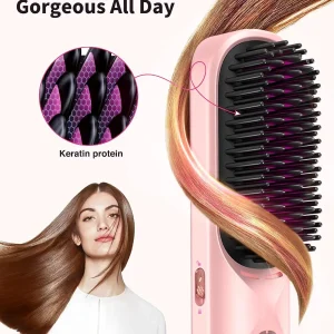 Cordless Hair Straightener Brush