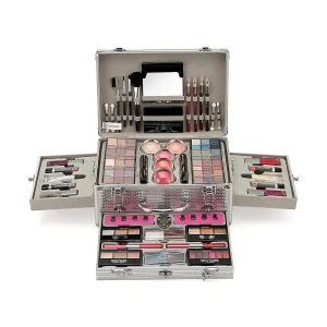 All-in-One Makeup Kit with Eyeshadow, Lipstick, Blush, Foundation, Concealer, Powder, Mascara & Brushes