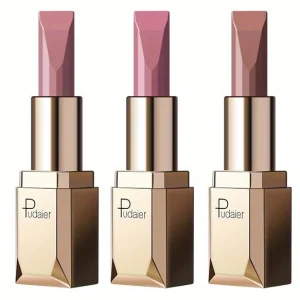 3 PCS Matte velvet mist lipstick, waterproof and sweat-proof