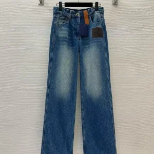 High-Waisted Wide-Leg Denim Jeans