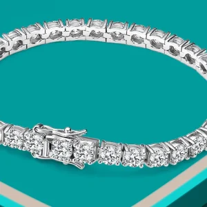 Luxury Moissanite Tennis Bracelet - Sterling Silver